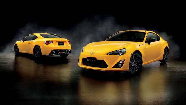 Yellow sports cars smoke dark free wallpaper for desktop - medium preview image