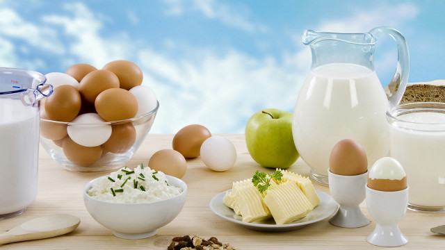 Food table eggs milk cheese free wallpaper for desktop - medium preview image