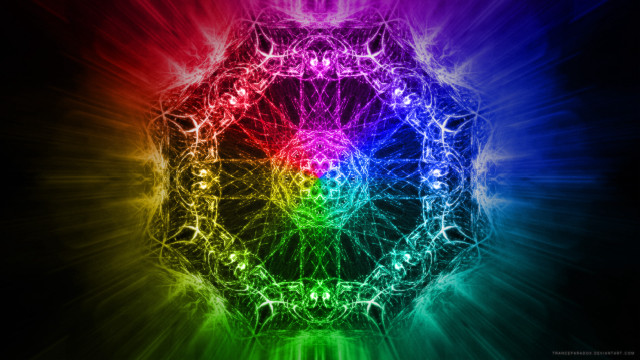 Multicolored ball light black background free wallpaper for desktop - medium preview image