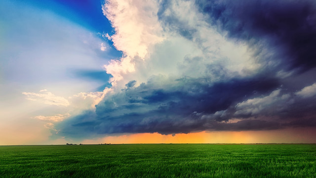 Clouds rainbow horse matte stormy free wallpaper for desktop - medium preview image