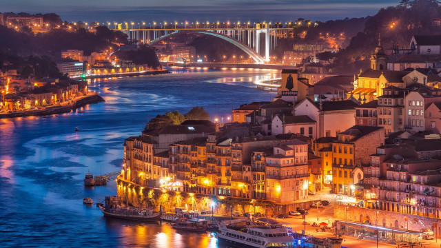 City bridge river night lights #3 free wallpaper for desktop - medium preview image