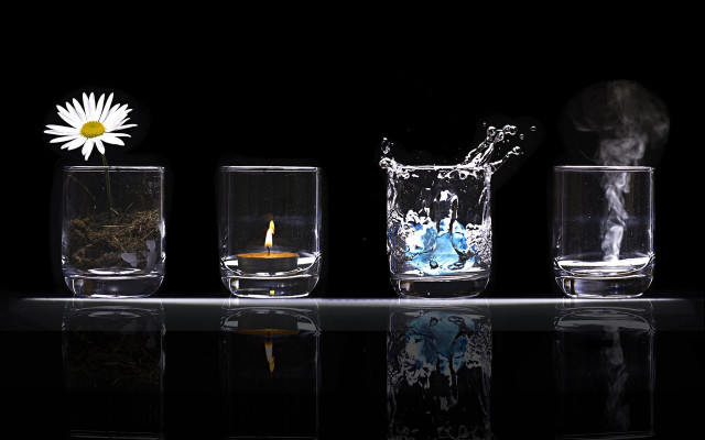 Glasses water flower daisy planet free wallpaper for desktop - medium preview image