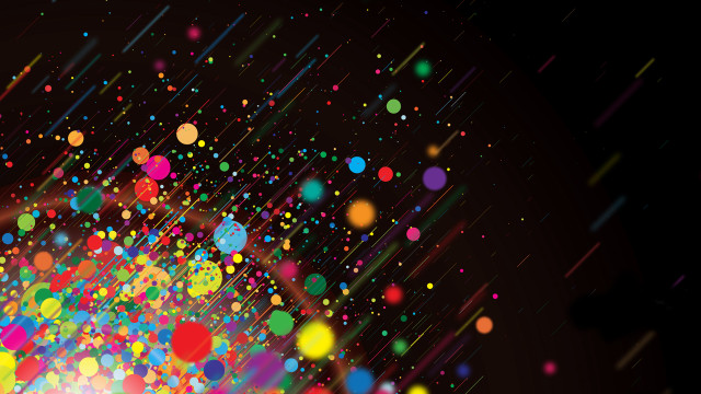 Colorful dots black background white #3 free wallpaper for desktop - medium preview image