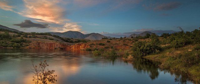 Lake mountains trees cloudy sky #12 free wallpaper for desktop - medium preview image