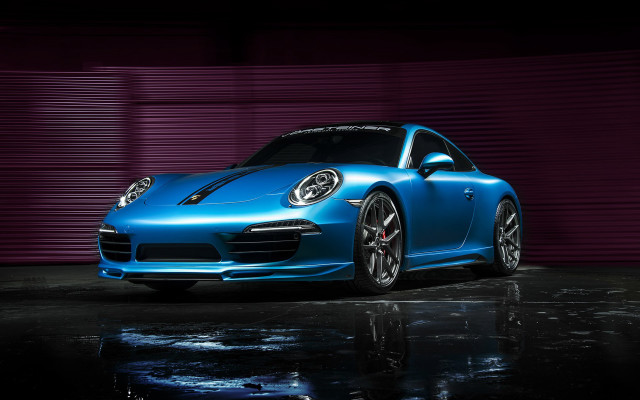 Blue porsche garage purple wall free wallpaper for desktop - medium preview image