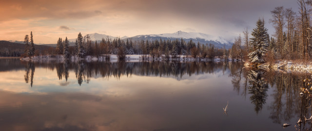 Lake mountains trees cloudy sky #50 free wallpaper for desktop - medium preview image