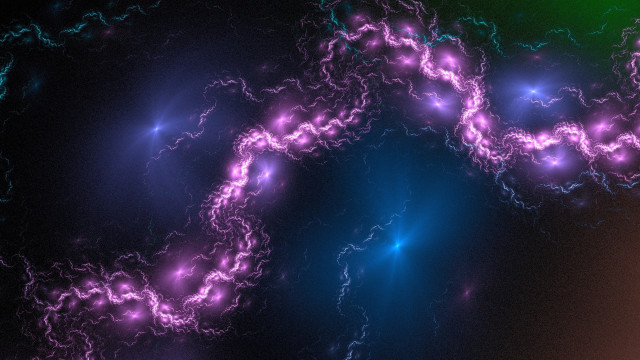 Purple blue lightning aurora energy free wallpaper for desktop - medium preview image