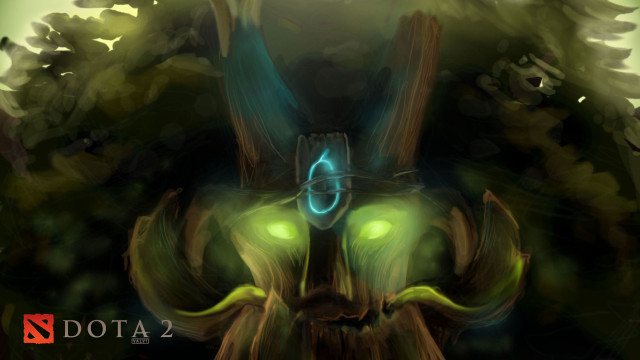 Green creature glowing forest concept free wallpaper for desktop - medium preview image
