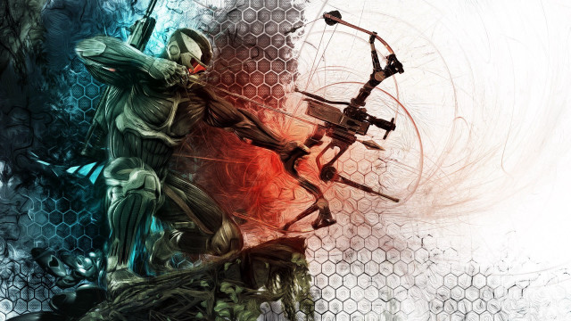 Biomechanical archer redlight outdoor honeycomb free wallpaper for desktop - medium preview image