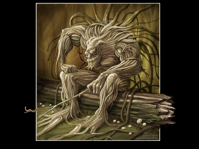 Creepy creature swamp log stick free wallpaper for desktop - medium preview image
