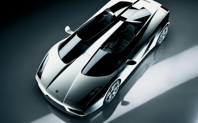 White sports car shadow light free wallpaper for desktop - medium preview image