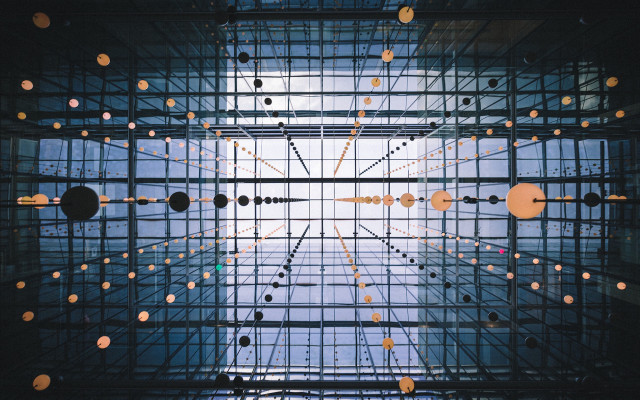 Tall building lights sky abstract free wallpaper for desktop - medium preview image