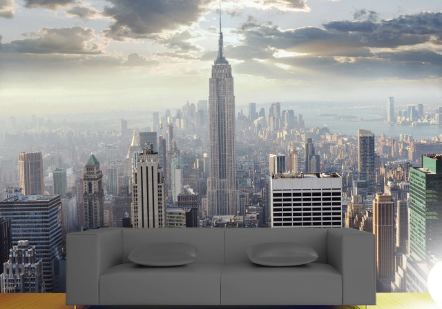 Couch city skyline mural empire free wallpaper for desktop - medium preview image