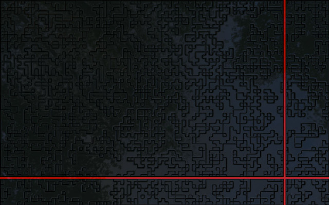 Red line rectangle fractal girl free wallpaper for desktop - medium preview image