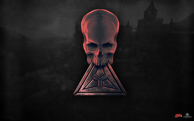 Skull triangle dark castle background free wallpaper for desktop - medium preview image