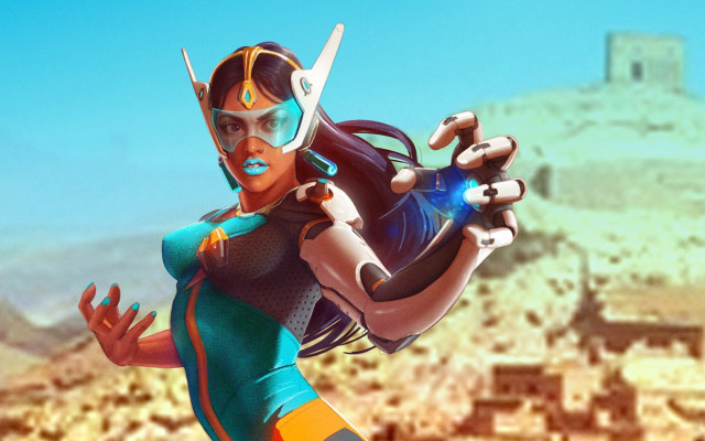 Futuristic woman sci fi retrofuturism free wallpaper for desktop - medium preview image