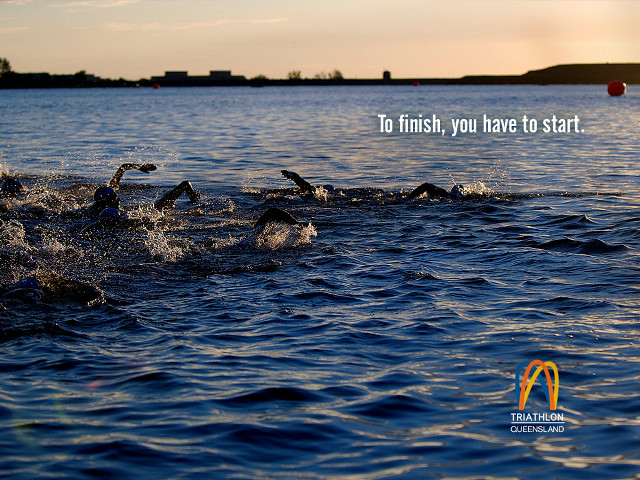 Group swimming ocean quote finish free wallpaper for desktop - medium preview image