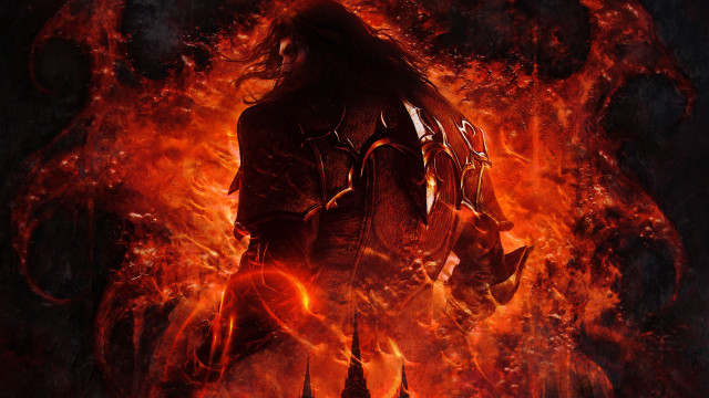 Woman fire demon sword autumn free wallpaper for desktop - medium preview image