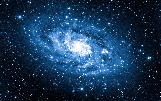 Blue spiral sky stars space free wallpaper for desktop - medium preview image