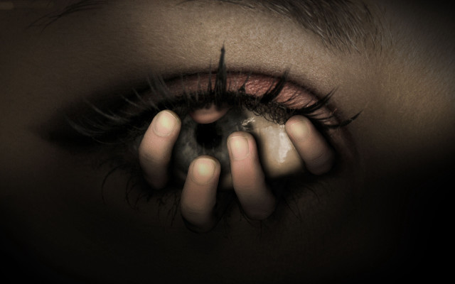 Surreal eye long lashes black free wallpaper for desktop - medium preview image
