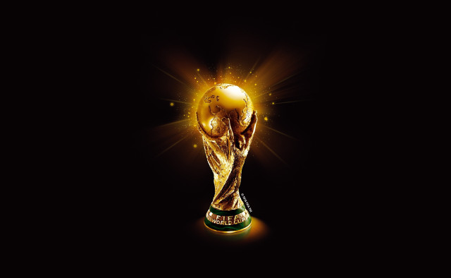 Golden trophy black background digital free wallpaper for desktop - medium preview image