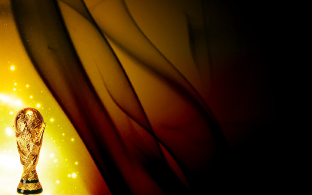 Gold trophy red ribbon abstract free wallpaper for desktop - medium preview image