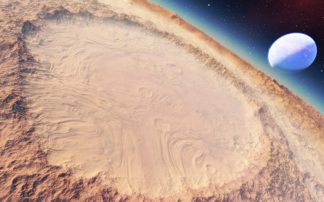 Large desert brown object aurora free wallpaper for desktop - medium preview image