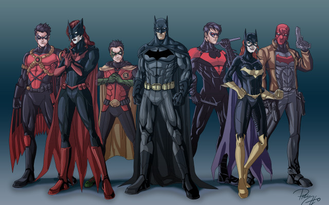 Batman robin heroes gothic digital free wallpaper for desktop - medium preview image