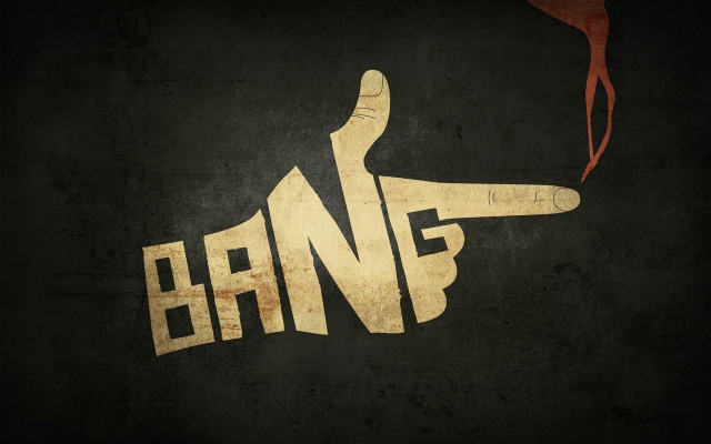 Hand gun pointing banf gold free wallpaper for desktop - medium preview image