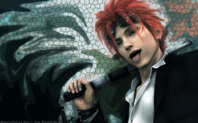 Man red hair bat dragon free wallpaper for desktop - medium preview image