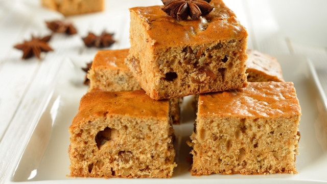 Plate of food cake nuts free wallpaper for desktop - medium preview image