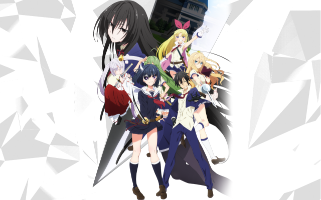 Anime girls clock tower building free wallpaper for desktop - medium preview image