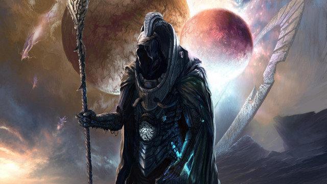 Space man staff fire planet free wallpaper for desktop - medium preview image