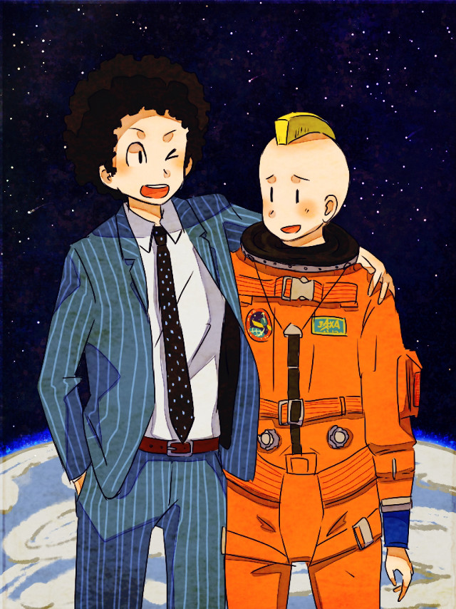 Space suits manga astro fireworks free wallpaper for mobile - medium preview image