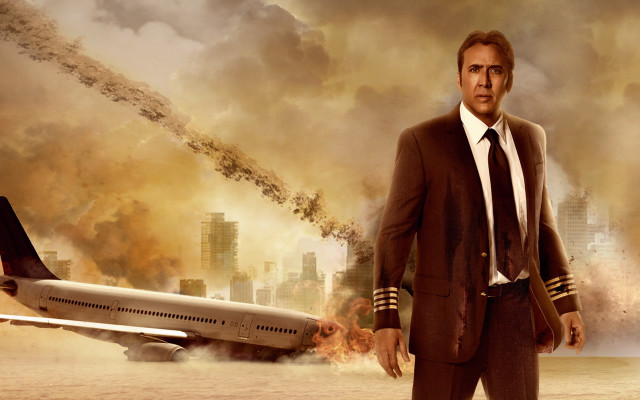 Man suit plane smoke stand free wallpaper for desktop - medium preview image