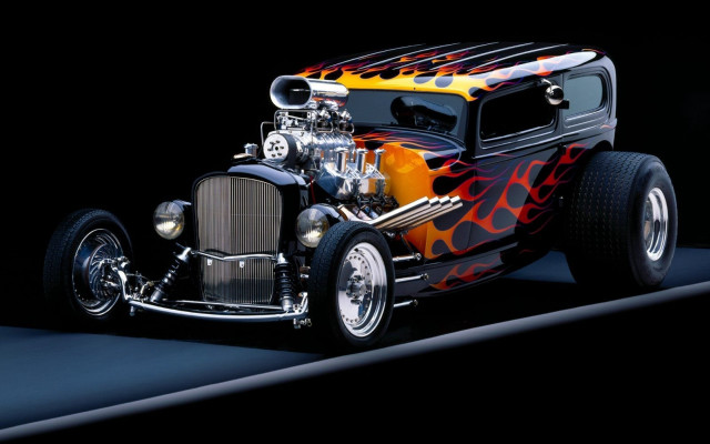 Hot rod flames hood vents #5 free wallpaper for desktop - medium preview image