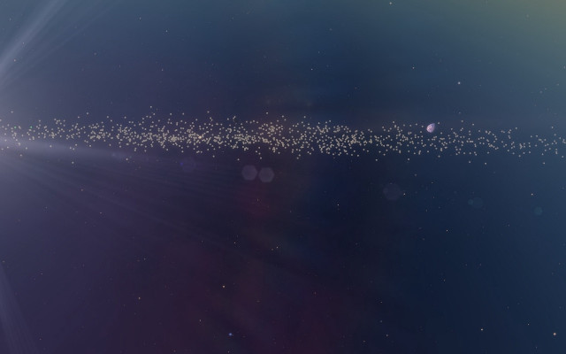 Bright light cityscape star trail free wallpaper for desktop - medium preview image