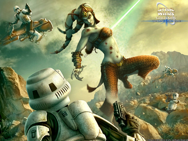 Star wars robot woman sword free wallpaper for desktop - medium preview image