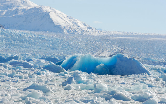 Large iceberg mountain snow blue free wallpaper for desktop - medium preview image