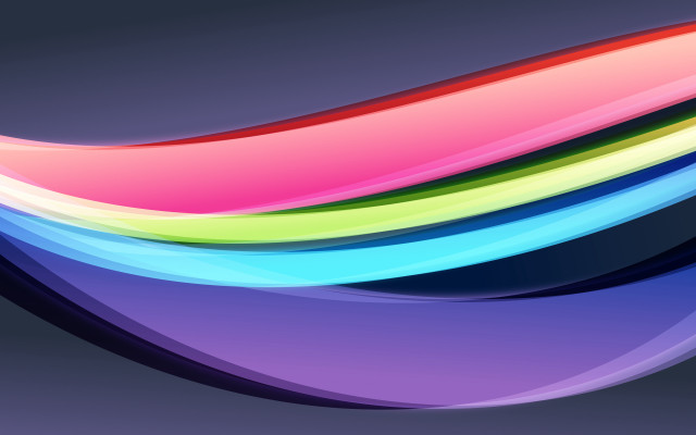 Colorful abstract curves dark border free wallpaper for desktop - medium preview image