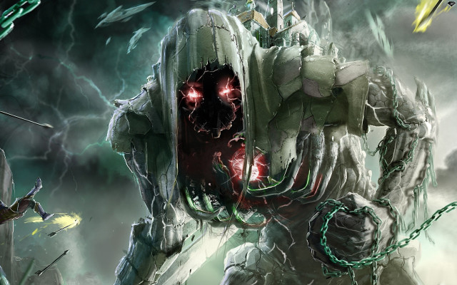 Giant robot red eye chain free wallpaper for desktop - medium preview image