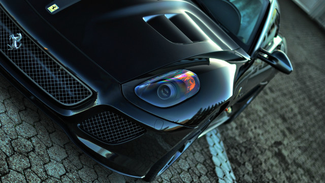 Black sports car hood up #6 free wallpaper for desktop - medium preview image