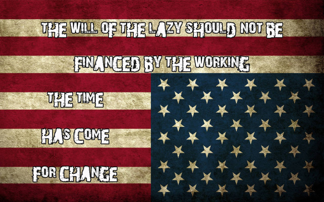 Flag with quote on it free wallpaper for desktop - medium preview image