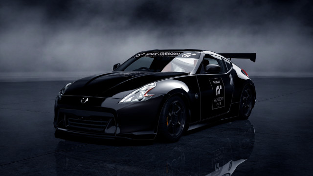 Black sports car white stripe #2 free wallpaper for desktop - medium preview image