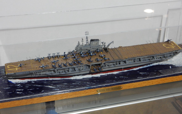 Battleship model display case table free wallpaper for desktop - medium preview image