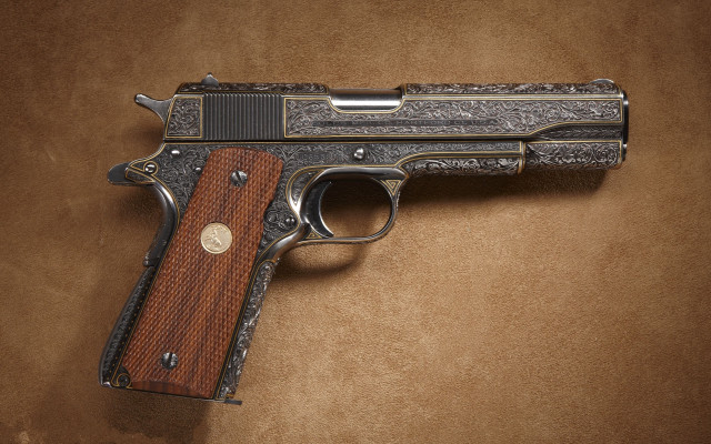 Gun wooden metal brown bronze free wallpaper for desktop - medium preview image