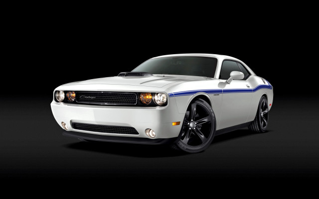 White car blue stripe hood free wallpaper for desktop - medium preview image