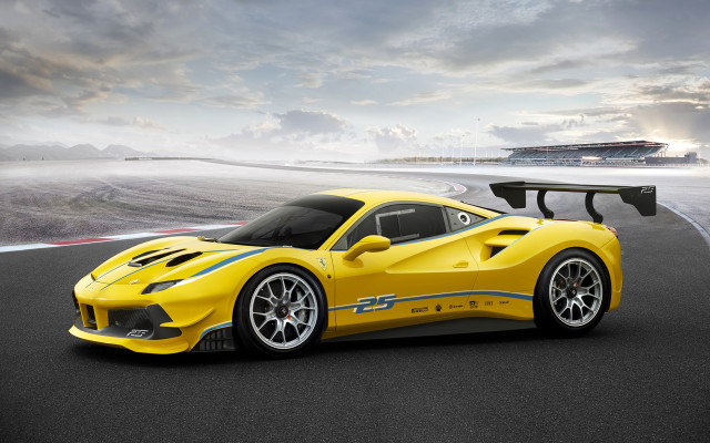 Yellow sports car race track #7 free wallpaper for desktop - medium preview image