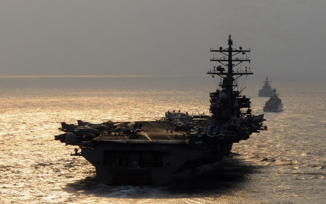 Large ship ocean military water free wallpaper for desktop - medium preview image