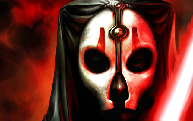 Masked warrior sword red background free wallpaper for desktop - medium preview image